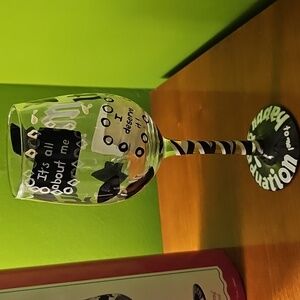 Lolita Hand Painted Graduation Wine Glass